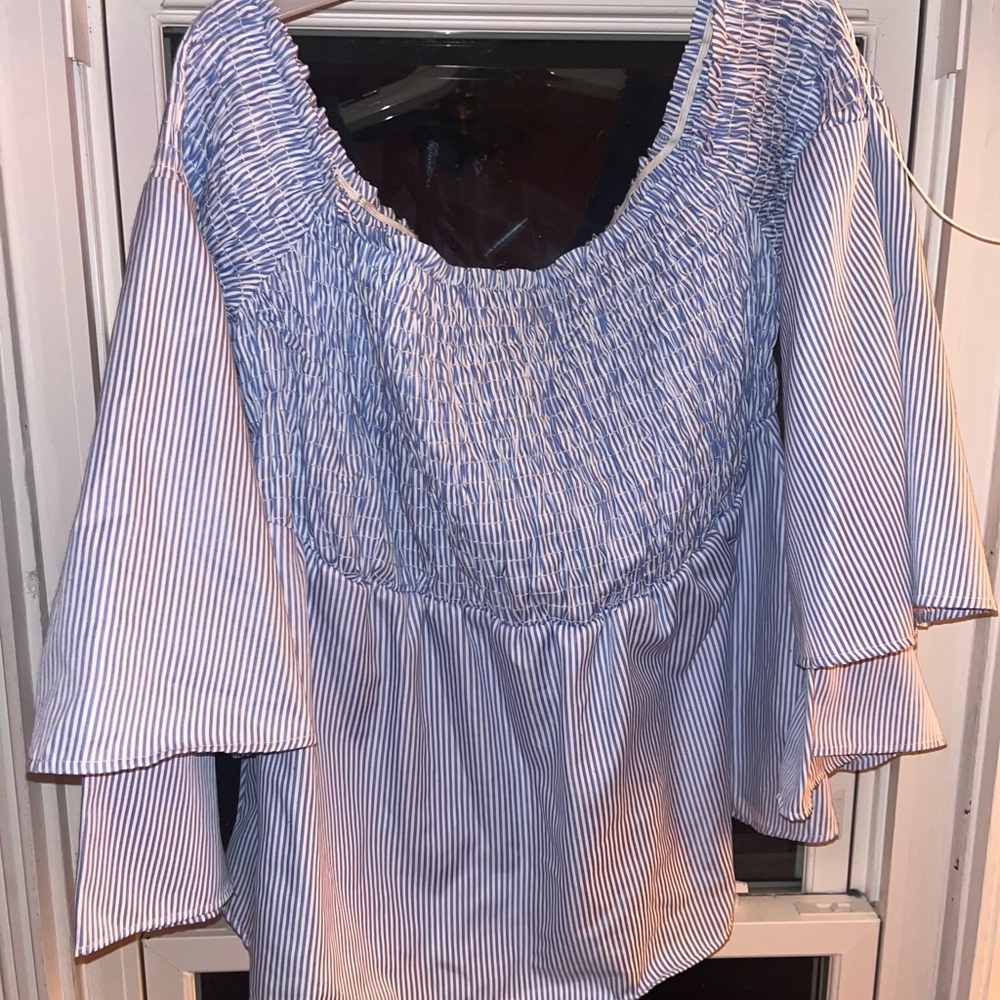 Blue Striped Women's Top